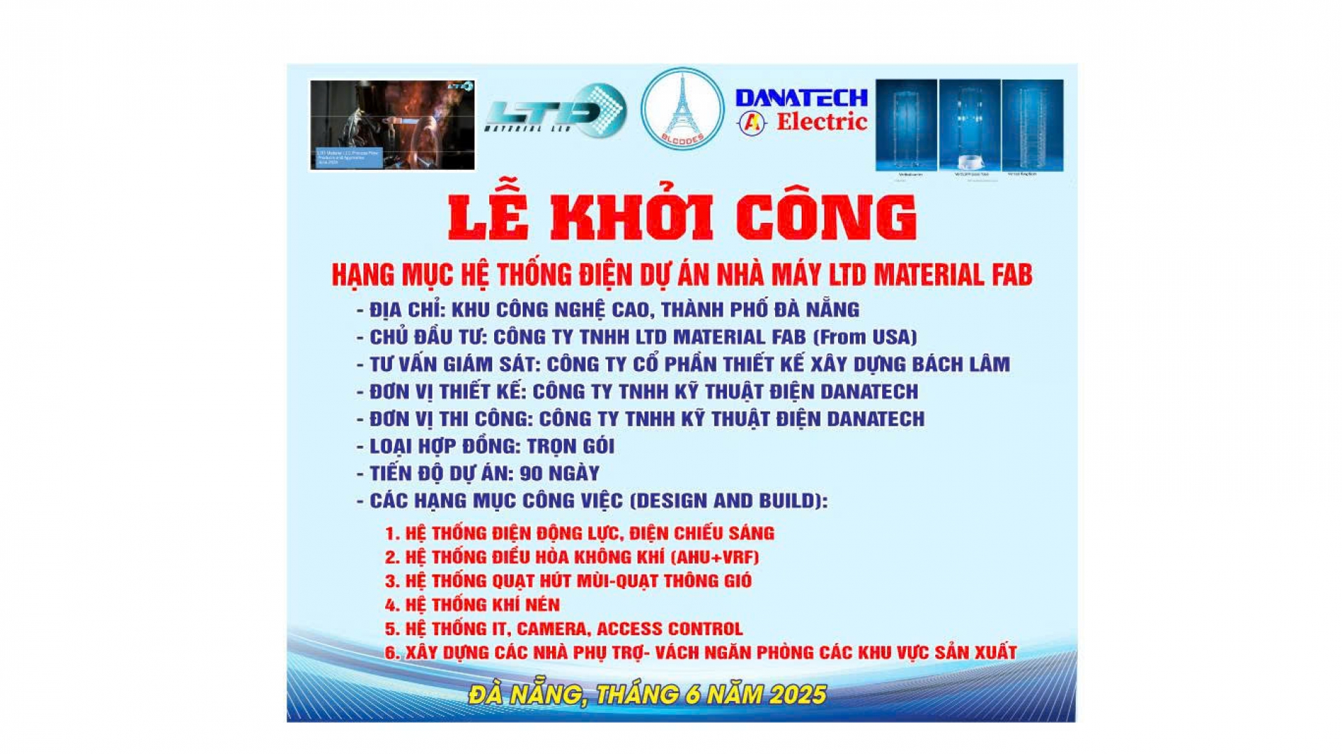 NHÀ MÁY LTD MATERIAL FAB- KHU CÔNG NGHỆ CAO,TP.ĐÀ NẴNG
